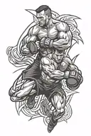 mma fighting  tattoo design idea