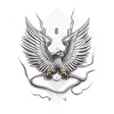 Eagle snake tattoo design idea