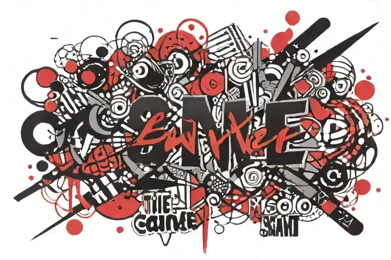 word "Sané" with a cute typography tattoo design idea