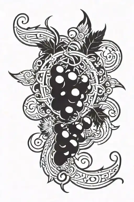 inscription "GRAPES OF WRATH" tattoo design idea