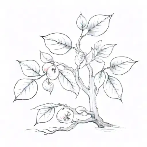 apple tree tattoo design idea