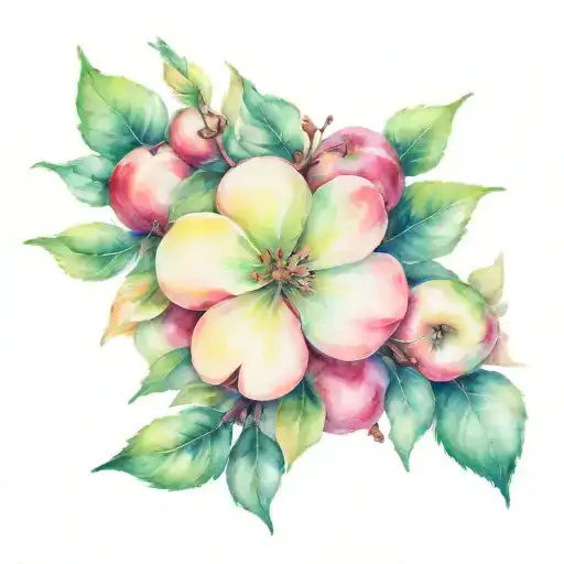 apple tree tattoo design idea