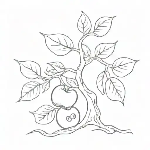 apple tree tattoo design idea