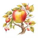 apple tree roots tattoo design idea
