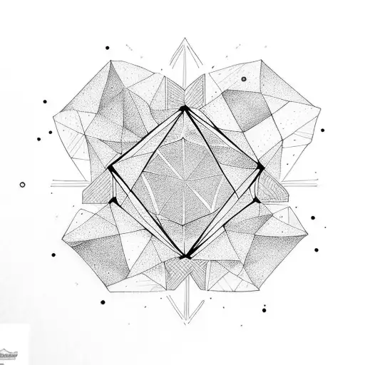 heptagon design for 7 siblings 1 girl and 6 boys tattoo design idea