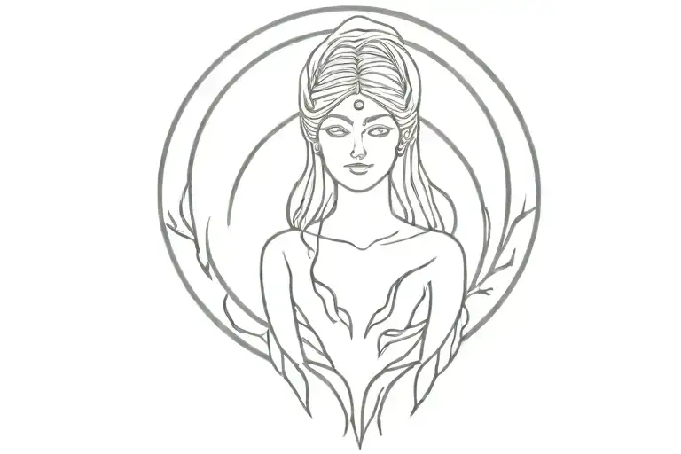 hecate goddess tattoo design idea