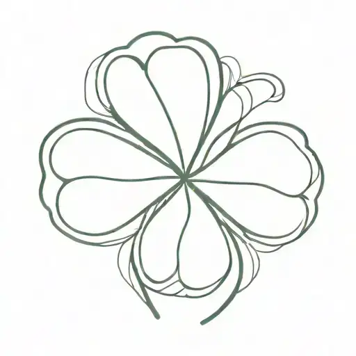 five leaf clover leaf tattoo design idea