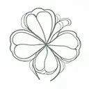 five leaf clover leaf tattoo design idea