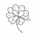 five leaf clover leaf tattoo design idea