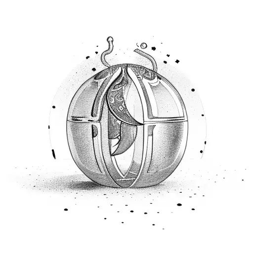 A bump with a grenade ring tattoo design idea