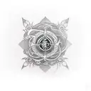 karma with a symbol  tattoo design idea