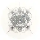 karma with a symbol  tattoo design idea