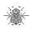 coffin  tattoo design idea