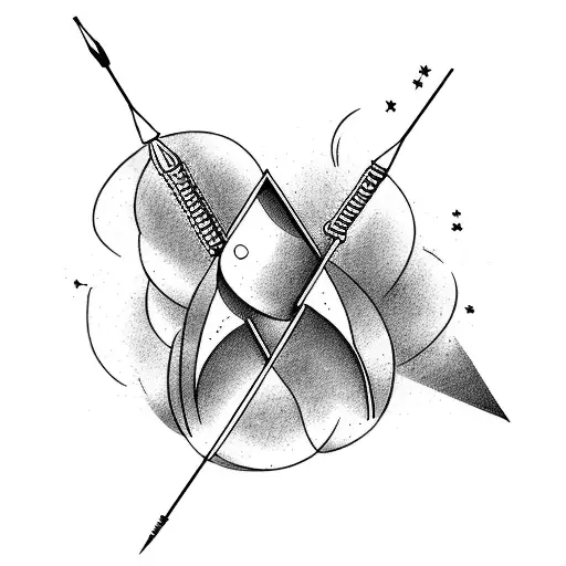 arrow growth wind  tattoo design idea