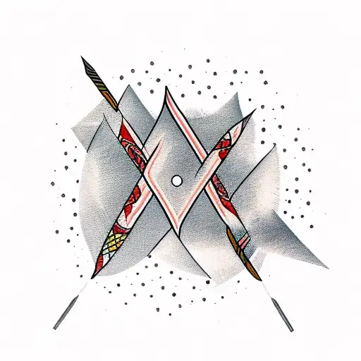 arrow growth wind  tattoo design idea