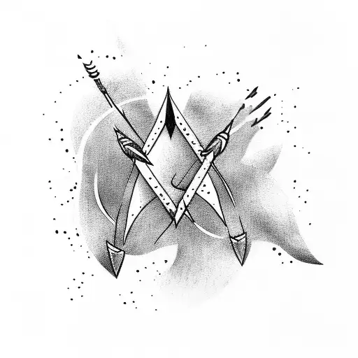 arrow growth wind  tattoo design idea