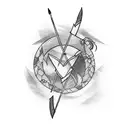 arrow growth wind  tattoo design idea