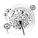 Dandelion tattoo design idea