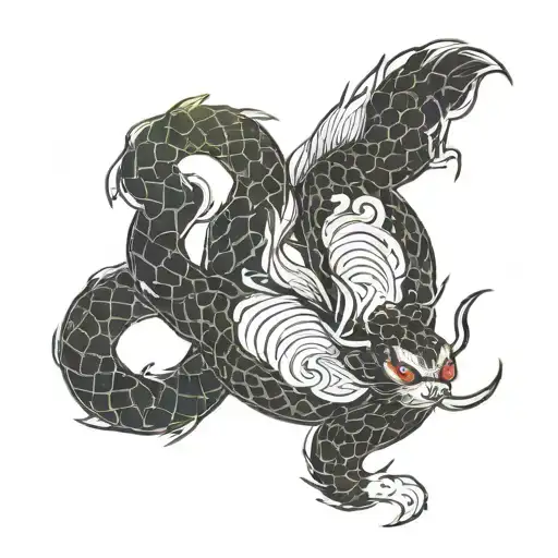 irezumi tattoo based on perseverance, discipline, my aesthetic taste for poetic things and esotericism tattoo design idea