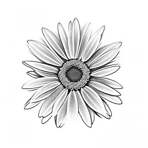 gerber daisy tattoo design idea