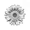 gerber daisy with stem tattoo design idea