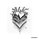 Heart tattoo design idea