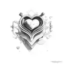 Heart tattoo design idea