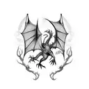 Drogon tattoo design idea