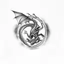 Drogon tattoo design idea