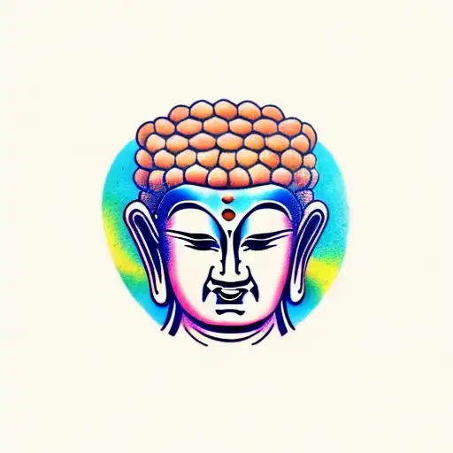 budda head,Hayden and Luke on head tattoo design idea
