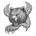 bear claw marks tattoo design idea