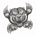 bear claw marks tattoo design idea