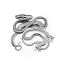 snake with two heads tattoo design idea