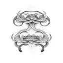 snake with two heads tattoo design idea