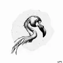 flamingo tattoo design idea