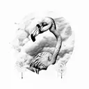 flamingo tattoo design idea