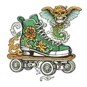 Irish  skate tattoo design idea
