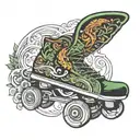 Irish  skate tattoo design idea