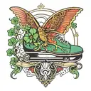 Irish  skate tattoo design idea