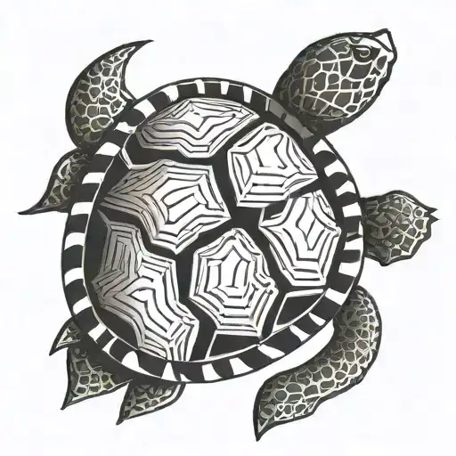 turtle shell tiles  tattoo design idea