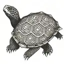 turtle shell pattern tattoo design idea