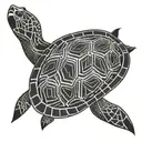 turtle shell pattern tattoo design idea