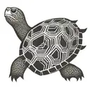 turtle shell pattern tattoo design idea