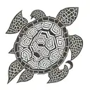 turtle shell tiles  tattoo design idea