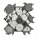 turtle shell tiles  tattoo design idea