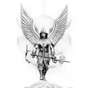 Saint Archangel Michael tattoo design idea