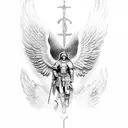 Saint Archangel Michael tattoo design idea