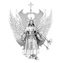 Saint Archangel Michael tattoo design idea