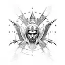 Saint Archangel Michael tattoo design idea