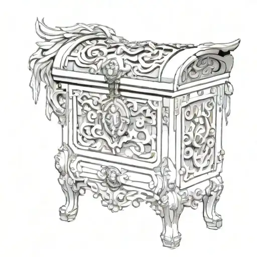 Godess Nemesis chest design tattoo design idea